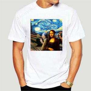 Girl with A Pearl Earring and Monalisa 90s Hipster T Shirt Tshirt Plus Size Top Casual T-Shirt Funny Haut Tee Shirt 2056F