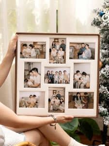 Family Photo Display Frame Multipanel Wooden Joinery Decor