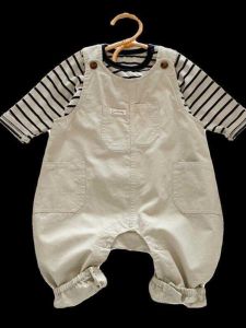 Bộ Quần Áo Sơ Sinh Mùa Xuân Thu Kẻ Sọc Quần Short Hai Mảnh Mặc Đi Chơi Cho Bé Trai Và Bé Gái Quần Áo Trẻ Em Cotton Pha Polyester