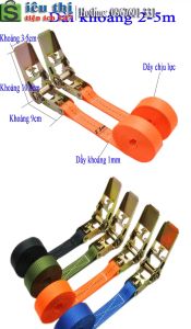Dây Chằng Hàng Tăng Đơ Bản 25mm Dài 2 - 5m tải trọng 500-800kg TI0518