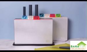 BỘ DAO THỚT 4 MÀU CÓ PHÂN LOẠI SỬ DỤNG THEO THỰC PHẨM  BAHAMAR  để tránh lây nhiễm chéo của thành phần  loài vi khuẩn và ảnh hưởng đến chất lượng thực