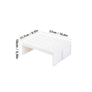 WORTHBUY | Giá Để Đồ Đa Năng Xếp Chồng Được Bằng Nhựa Tiết Kiệm Không Gian Cho Tủ Bếp & Tủ Lạnh Giá Để Bát Đĩa Giá Để Cốc Giá Để Đồ