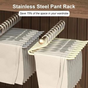 10PCS Goose Shaped Pants Rack Anti Slip Dipping Plastic Pants Hanger Wardrobe Dormitory Retractable Z-shaped Hanger