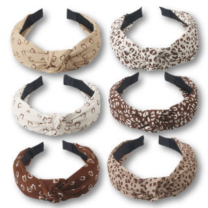 Original Korean Wide Edge Leopard Print Hairband Womens Hair Pressing Face Wash Mask Headband Spring Summer Retro Hair Clip