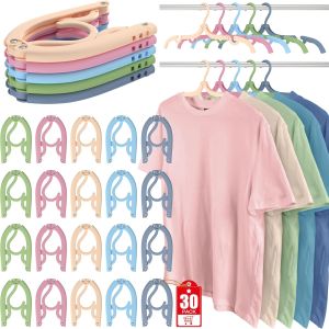 30 Pcs Travel Hangers Portable Foldable Travel Hanger Organizer Plastic Travel Accessories Essentials Clothes Drying Rack