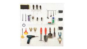 Pegboard ตะขอแขวนนิกเกิลชุบนิกเกิล 51 ชิ้นสําหรับค้อนประแจ(HP302)