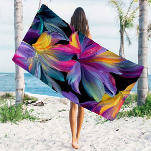 colorful fluid petal Beach Towels Ultra Lightweight Quick Drying Super Absorbent Summer Essential Fast-Drying Towel for Beach