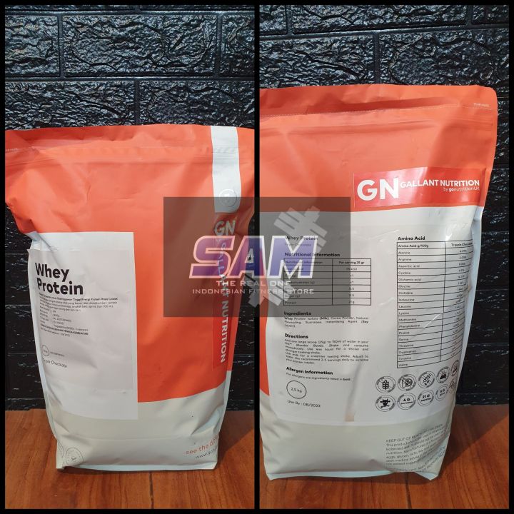 Suplemen Fitness GALLANT Whey Protein Isolate 5.5 lb Malang 2.5 kg 84
