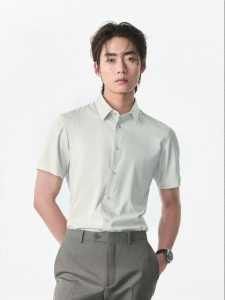Summer Mens Formal Short Sleeve Shirt