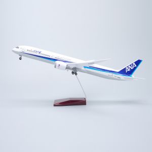 Scale Plane 47cm ANA Japan Airlines B787-10 Resin Aircraft Model With LED Light Collectible Miniatures Airplane Diecast Display