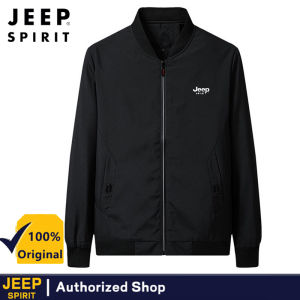 Jeep Spirit Mens Jacket Long-sleeved Bomber Jacket Coat Mens Zipper Casual Solid Color Slim High Quality Jackets