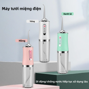 Điện Thông Minh Răng Miệng Irrigator Nước Flosser Di Động 4 Máy Bay Phản Lực 3 Chế Độ Sạc Nha Khoa Nước Răng Bụi