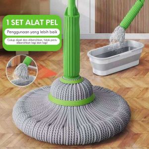 Pel Putar Air Peras Serat Bambu - Yang ditingkatkan Bebas cuci tangan pel yang bisa di cuci sendiri.