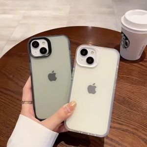 CASE Cocok Untuk iPhone 11 13 12 mini 14 15 Pro MAX XR XS MAX 7Plus 8Plus SE 7 8 6 6 S Plus 2023 iPhone Icy Case warna padat