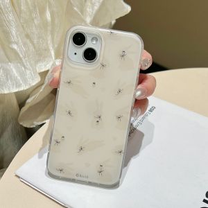 Adorable Butterfly Knot Rabbit DIY Diamond Yellow Cartoon Soft Edge Hard Bottom Phone Case for  14/13Promax 12 Girl 16 Line