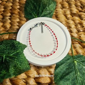 Gelang Kristal Bening Aesthetic | Gelang Tetesan Air Premium Murah Meriah