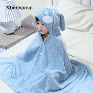 Absorbent Quick-Drying Childrens Bath Towel Coat-Style with Hat Baby Boys Girls Cartoon Robe Home Use Large Size Autumn Winter