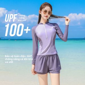 XTEP | Bộ Đồ Bơi Dài Tay Gọn Bụng 2 Mảnh