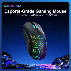 SKYSHIU M2 Pro Wireless Gaming Mouse PAW3311 24000 DPI Tri-Mode Contour Design for PC and Laptop