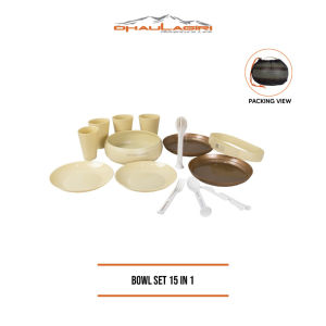 Dhaulagiri Bowl Set 15 in 1 - Alat Makan Camping set