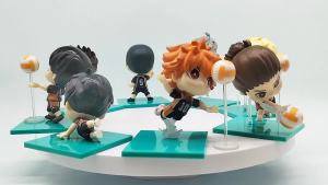 Bandai | Haikyuu Anime Figure Set 8Pcs PVC Cartoon Character Dolls Collectible Model Ornaments Cute Desk Decor Kids Birthday Gift