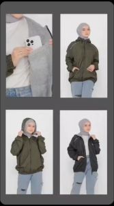 Jaket Bolak Balik Marun-Abu Pria & Wanita: Jaket Outdoor & Motor