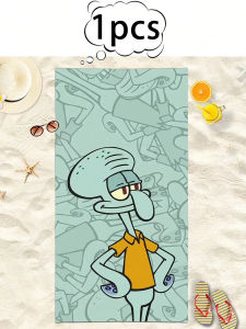 Khăn Tắm Biển SpongeBob SquarePants | Khăn Tắm Polyester Thấm Hút Nhanh Cỡ Lớn Dành Cho Trẻ Em | Quà Tặng Lý Tưởng Cho Hồ Bơi