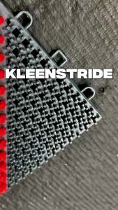 KleenStride Dirt Scraper Non-Slip Interlocking Brush Tile Mat | Waterproof Outdoor Floor Mat 15x15cm