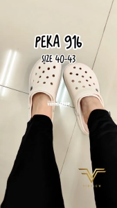 ลดสนั่น รองเท้าหัวโตชาย สีขาว Peka PK916 เนื้อไฟล่อน เบามาก ลุยน้ำได้ เบอร์ 40-43 รองเท้าแฟชั่นชาย รองเท้าแตะชาย