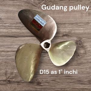 Kipas perahu baling perahu D15 as 25mm ( grosir bahan Kuningan )