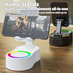 360 rotating belt adjustable mobile phone stand power bank Bluetooth speaker mini portable atmosphere lamp audio system