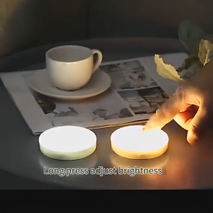 Push Mini Night LED Stick Tap Push Lamp Night Light USB Rechargeable Stick-on Push Light