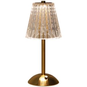 Touch Dimmable Diamond Crystal LED Lamp USB Rechargeable Bedside Table Light Luxury Ambient Lamp for Room Decor Gift