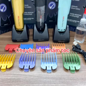 iPro Barber S8196 Tông đơ cắt tóc cao cấp Lưỡi titanium Lưỡi kép 3 màu đen vàng xanh Kích thước 18x4x3.5 cm Pin 2200mAh Dùng 2.5h liên tục
