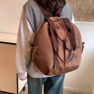 Balo thời trang nữ có quai xách đeo vai trơn basic đi học đi chơi nhiều ngăn sách vở laptop đẹp rẻ