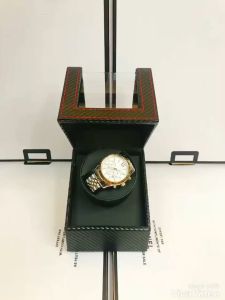 Hộp Đựng Đồng Hồ Cơ 1 Ngăn Xoay Da Cacbon [BH 2 Năm]