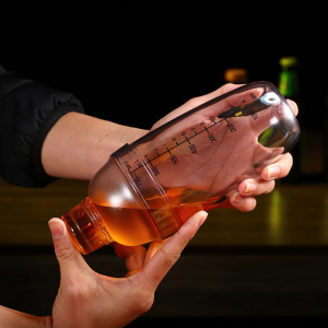 Bình Lắc Shaker nhựa chia vạch đen 350ml - 500ml - 700ml-1000ml Bình Lắc Shaker Pha Chế Trong Suốt Đa Năng Giá Rẻ