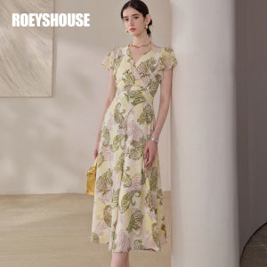 Roey s house | Đầm Mùa Hè Đi Biển Cổ V Đai Ép Eo Tay Voan