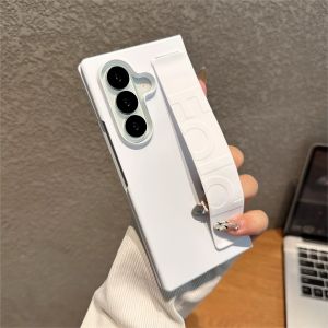 Fashion NEW Elastic Wristband Holder Frosted Case for Samsung Galaxy Z Fold 8 Ultra 7 6 5 Skin Feel Slim Anti-drop Protect Cover