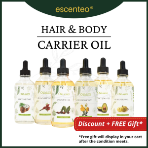 escenteo Natural Skin Care Massage Oil | Body Hair Face Moisturizer | Jojoba Rosehip Evening Primrose Grapeseed Coconut Courier Oil for Essential Oil
