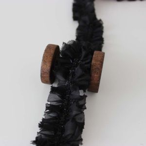 Cottontime Ultra-Fairy Macaron Lace Hem Shantung Ruffle Sleeve Edge Baby Clothes Accessories 3cm Superb Trim Fabric Crafts