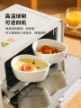 Sheli Ceramic Steamed Egg Soup Bowl with Lid Baby Complementary Food Utensils Home Use Water Separation Slow Cook Pot. 