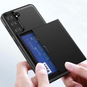 Hidden Card Storage Phone Case for Samsung S25 Ultra S24 plus Note20 Black Protective Shell Anti-Fall with Door Access Control Male