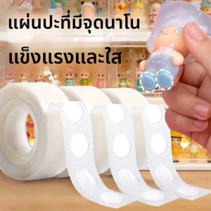 จุดจุดสองด้านสําหรับลูกโป่ง สติกเกอร์ใสแบบถอดได้สําหรับคริสต์มาสงานแต่งงานวันเกิดตกแต่งบอลลูนโค้ง