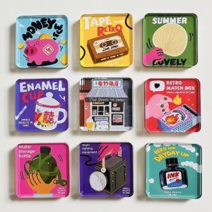 10Sets Handmade DIY Refrigerator Magnet Craft Kit with Adhesive Backing Clear Acrylic Magnetic Sheet Material Package Home Decor Gifts for Photo Display
