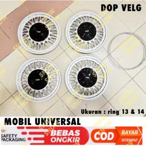 Dop Velg Ring 13 14 Tutup Roda Mobil Universal TRD Silver Hitam