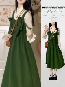 Karrar betsey | Đầm Xanh Pháp Vintage Kích Cỡ Nhỏ thân thiện