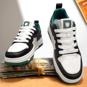 Mens Casual Shoes 2025 New Autumn Winter Black White Panda Thick Bottom Heightening Versatile Sports Student Trendy White Shoes