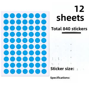 Waterproof round Small Non-drying Adhesive Label Paper Digital Stickers Number Coding Labels Business Supplies Stationery
