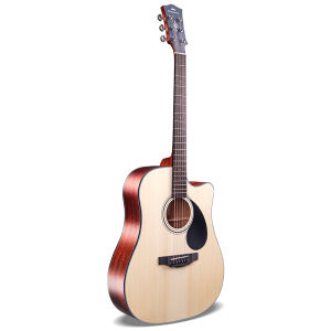 Kepma Capma EDC Acoustic Guitar for Beginners Women Folk Music Rosewood Fingerboard Closed Tuners Spruce Top Body Material